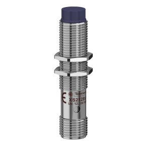 TES Electric Inductive Proximity Metal Barrel Sensor; 12mm; Non-Embeddable; 12-24VDC; NO; PNP; Connector - M12